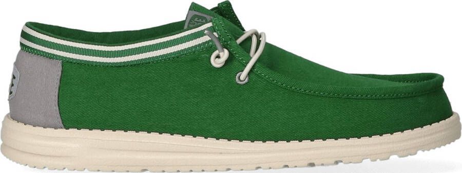HEYDUDE Wally Letterman Heren Instappers Green White