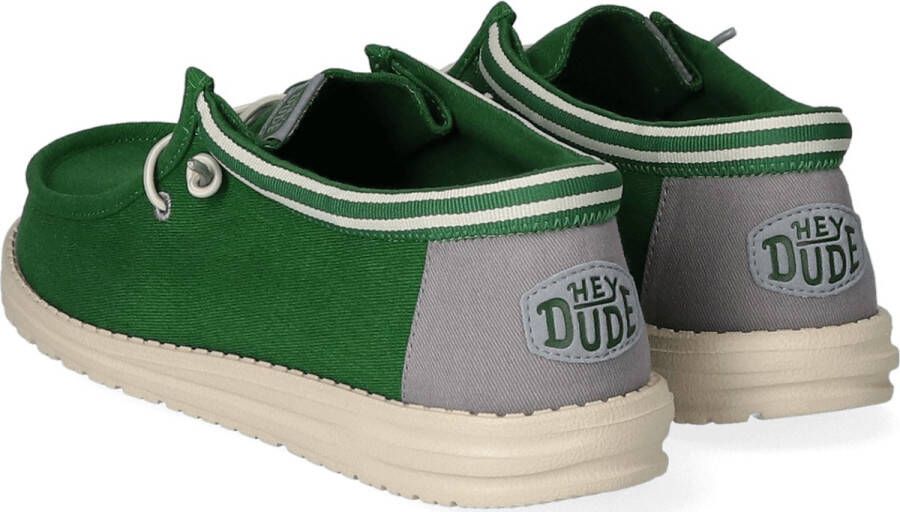 HEYDUDE Wally Letterman Heren Instappers Green White