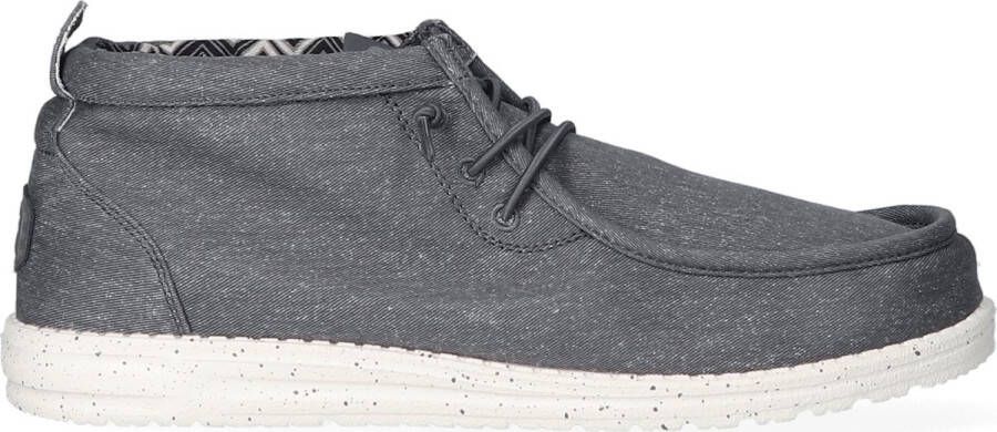 HEYDUDE Wally Mid Canvas Heren Instappers Grey