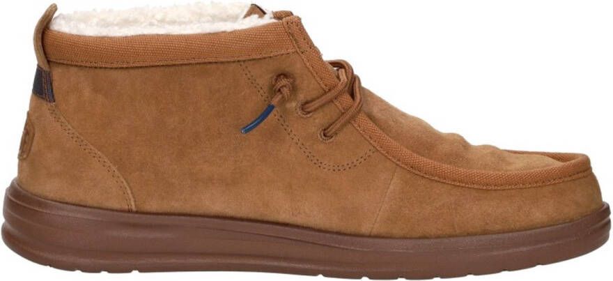 HEYDUDE Wally Mid GripR Warmth Heren Instappers Brown