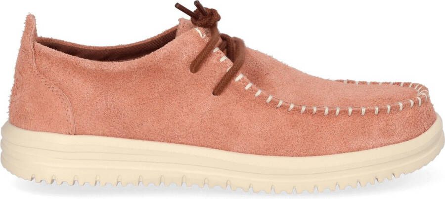 HEYDUDE Wally NXT Heren Mocassins Suede Copper Brown Wood Ash