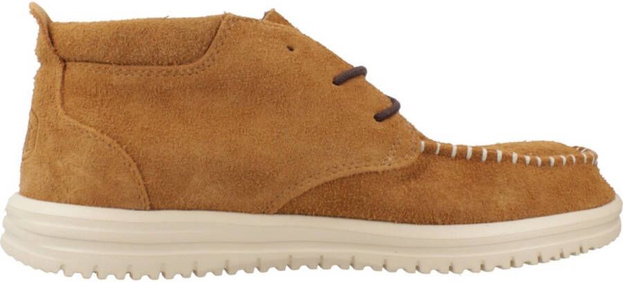 HEYDUDE Wally NXT Mid Heren Boots Suede Spice Brown Wood Ash