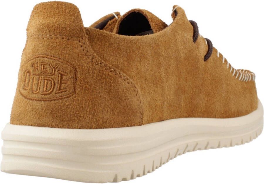 HEYDUDE Wally NXT Moc Heren Mocassins Suede Spice Brown Wood Ash