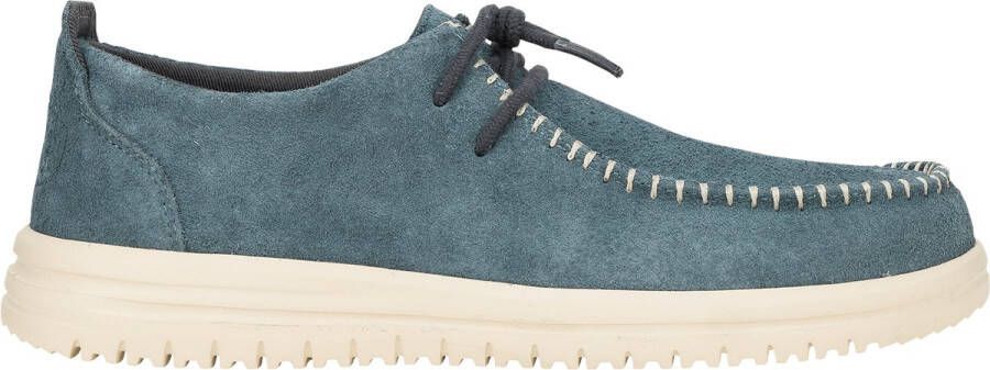 HEYDUDE Wally NXT Moc Heren Mocassins Suede Stormy Blue Wood Ash