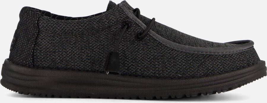 HEYDUDE Wally Sox Instappers zwart Canvas