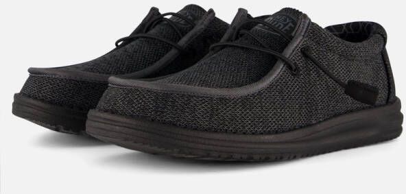 HEYDUDE Wally Sox Instappers zwart Canvas