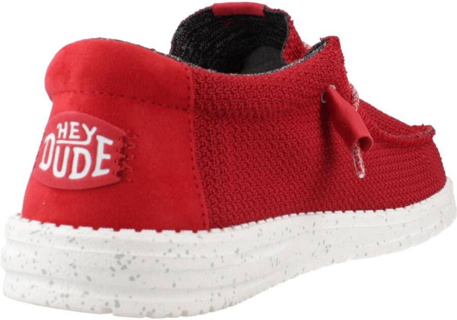 HEYDUDE Wally Sport Mesh Heren Instappers Dark Red