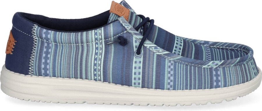 HEYDUDE Wally Surf Shawl Heren Instappers Navy Blazer Multi