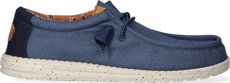 HEYDUDE Instappers Wally Washed Canvas HD40296-410 Blauw - Foto 1