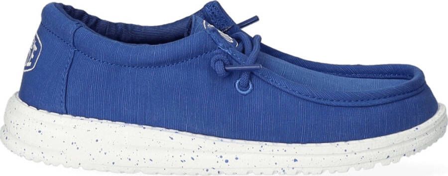 HEYDUDE Wally Youth Slub Canvas Jongens Instappers True Blue