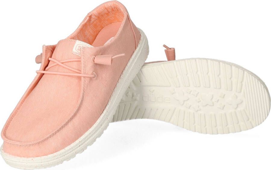 HEYDUDE Wendy Canvas Dames Instappers Pink