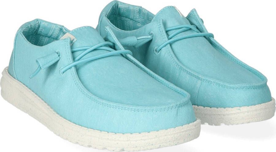 HEYDUDE Wendy Canvas Turquoise Instappers HD40902
