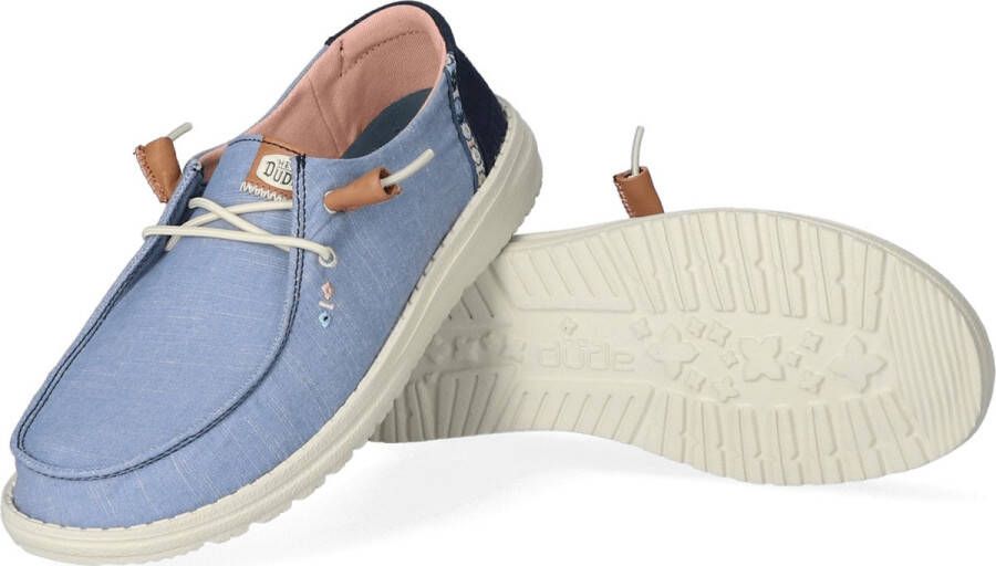 HEYDUDE Wendy Chambray Boho Dames Instappers Blue