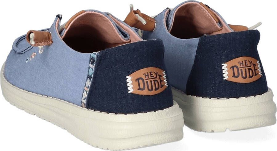 HEYDUDE Wendy Chambray Boho Dames Instappers Blue