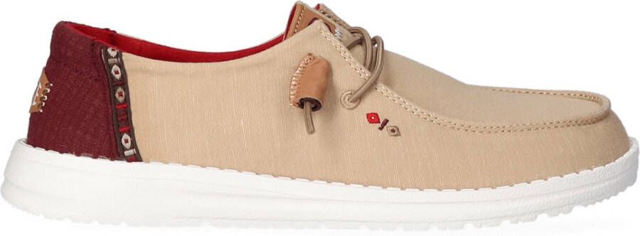 HEYDUDE Wendy Chambray Boho Dames Instappers Brown