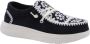 HEYDUDE Wendy Comf Suede Crochet Dames Instappers Black Multi - Thumbnail 2