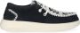 HEYDUDE Wendy Comf Suede Crochet Dames Instappers Black Multi - Thumbnail 1