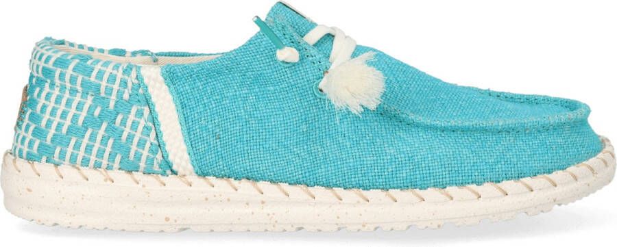 HEYDUDE Wendy Funk Coastal Jute Dames Instappers Ceramic Blue