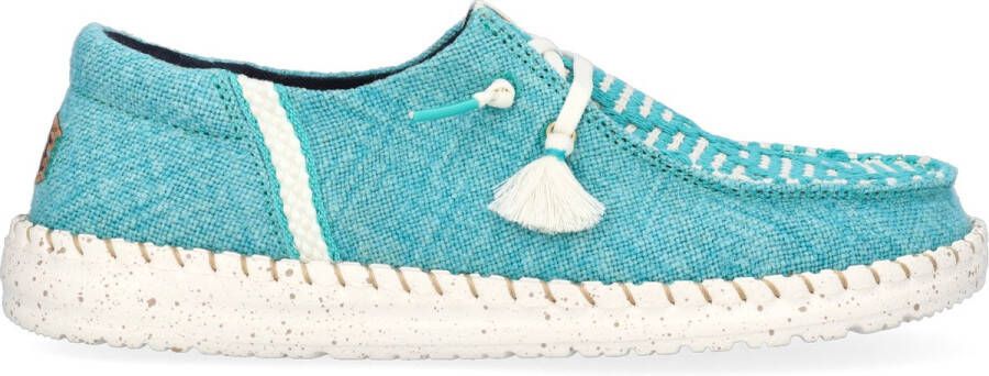 HEYDUDE Wendy Funk Coastal Jute Dames Instappers Ceramic Blue