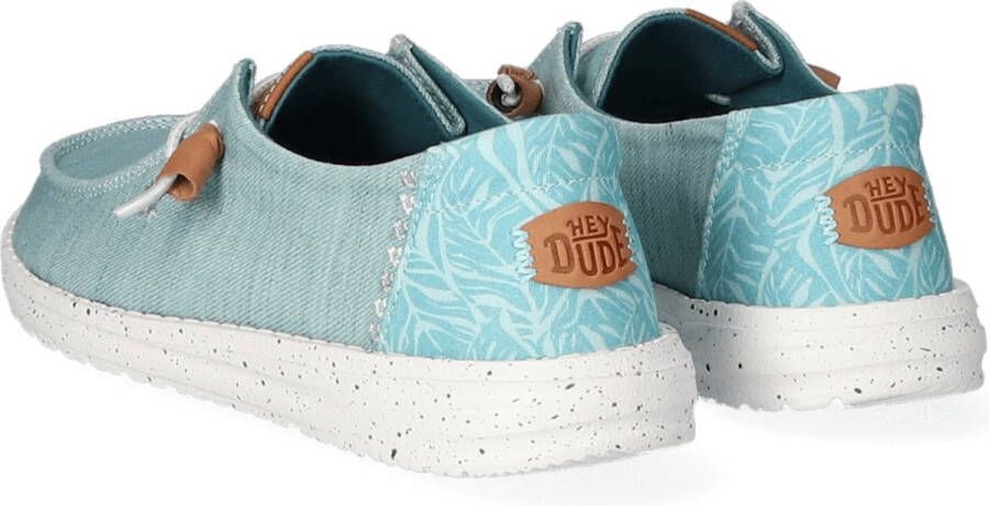 HeyDude Women's Wendy Heathered Slub Tropical Sneakers turkoois