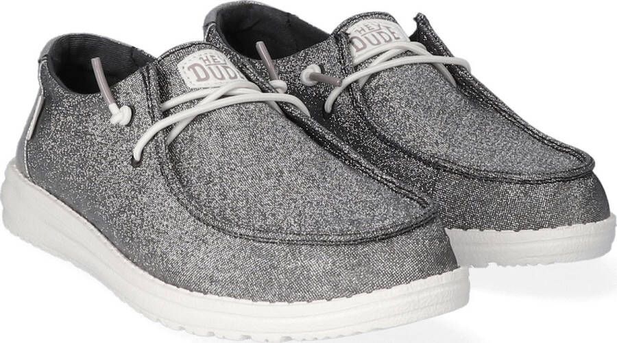 HEYDUDE Wendy Metallic Sparkle Dames Instappers Charcoal