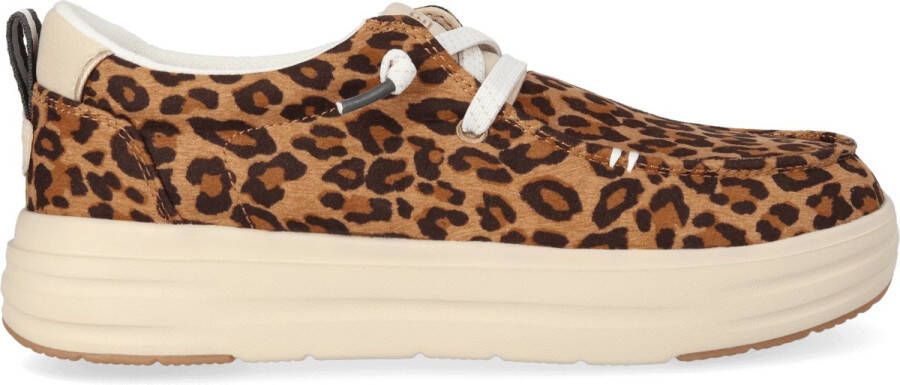 HEYDUDE Wendy Nova Classic Dames Sneakers Tan Leopard
