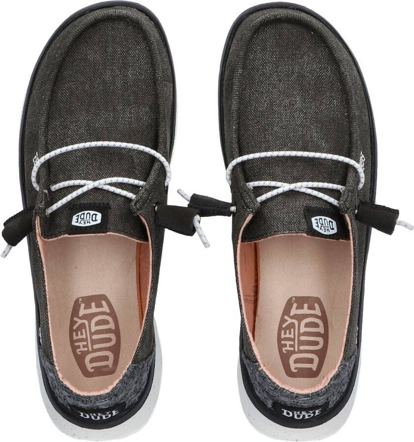 HEYDUDE Wendy Peak Chambray Dames Instappers Black