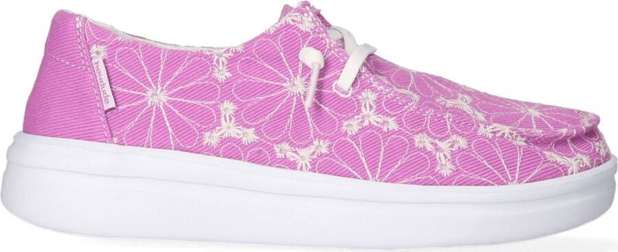 HEYDUDE Wendy Rise Eyelet Dames Instappers Violet