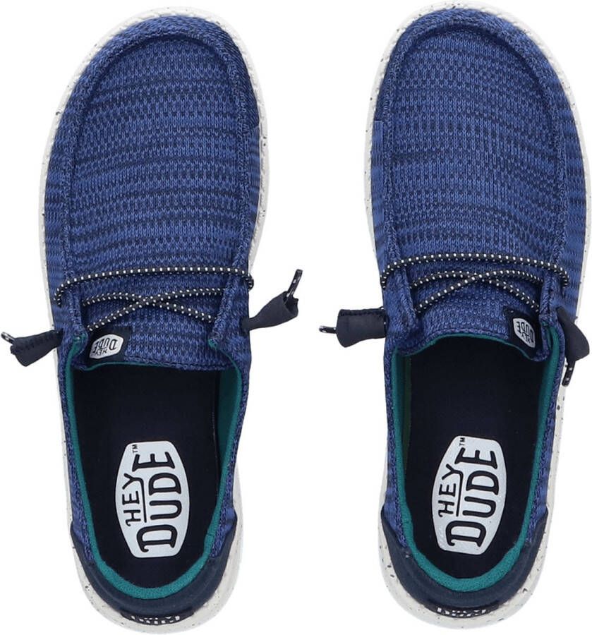 HEYDUDE Wendy Sport Mesh Dames Instappers Navy White