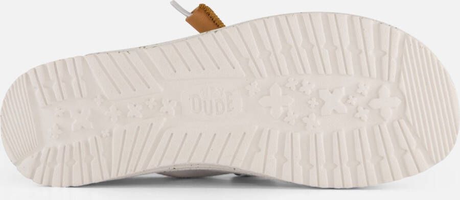 HEYDUDE Wendy Washed Canvas Dames Instapper White