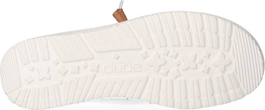 HEYDUDE Wendy Washed Canvas Dames Instapper White
