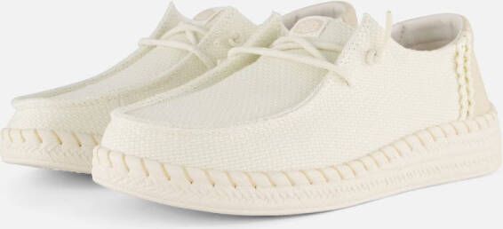 HeyDude Women's Wendy Espadrille Woven Sneakers beige wit