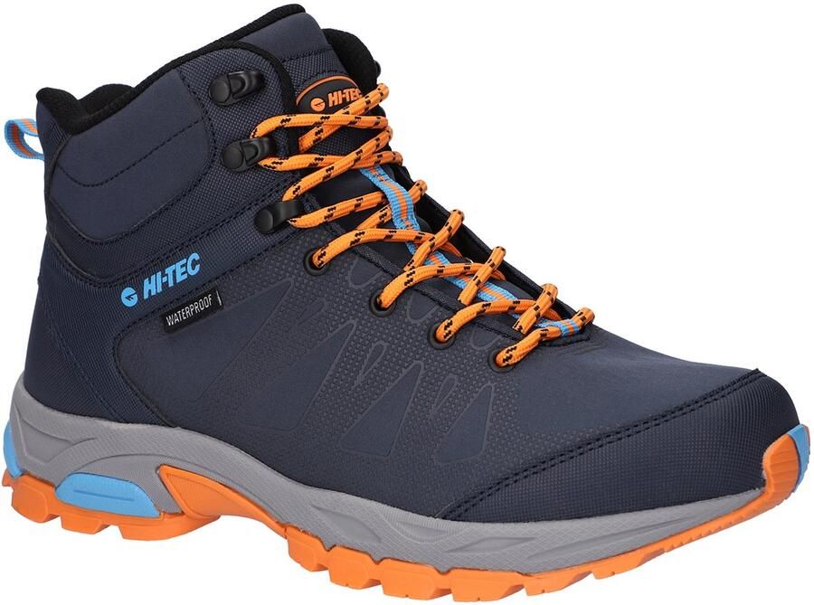 Hi-Tec Raven Mid WP Softshell Waterproof Heren Wandelschoenen Trekking Schoenen Blauw 0006888