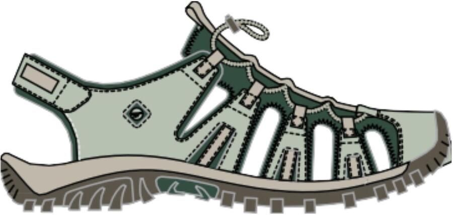 Hi-Tec Sandalen Cove Sport Heren Groen Wandelschoenen voor Mannen