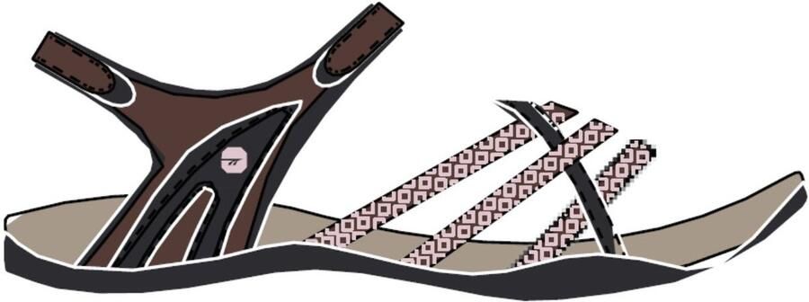 Hi-Tec Sandalen Savanna II Dames Zwart Wandelschoenen voor Vrouwen