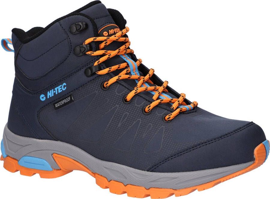 Hi-Tec Raven Mid WP Softshell Waterproof Heren Wandelschoenen Trekking Schoenen Blauw 0006888