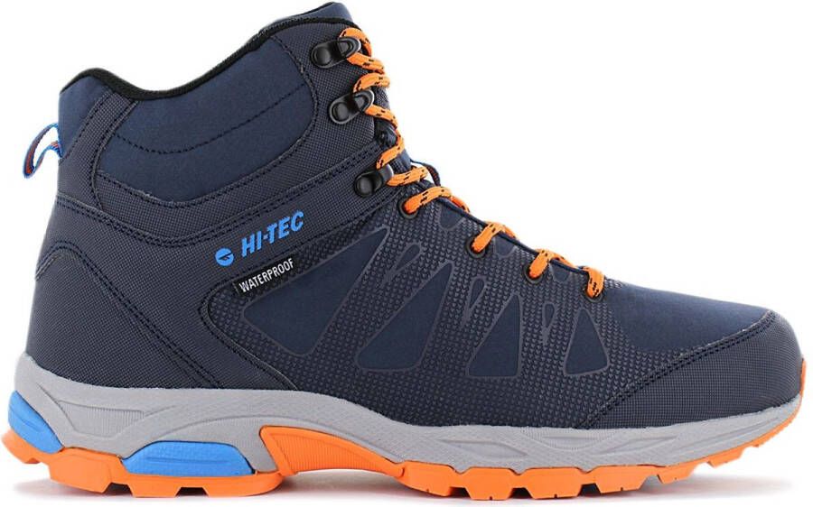 Hi-Tec Raven Mid WP Softshell Waterproof Heren Wandelschoenen Trekking Schoenen Blauw 0006888