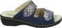 Hickersberger 2133~~~~~~~~~~~~~~~~~~~~~~~~~~ Dames slippers Blauw - Thumbnail 1