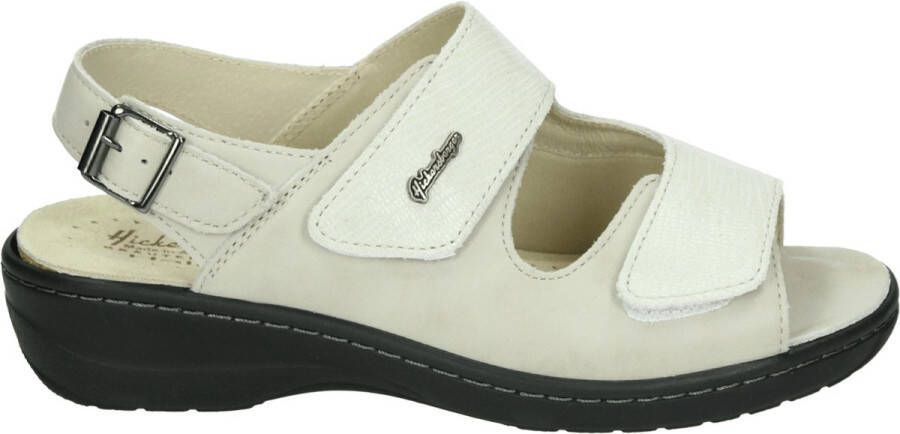 Hickersberger 2176~~~~~~~~~~~~~~~~~~~~~~~~~~ Dames slippers Wit beige