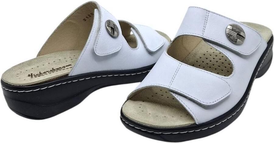 Hickersberger 2120 Milano weiss dames slipper steunzolen