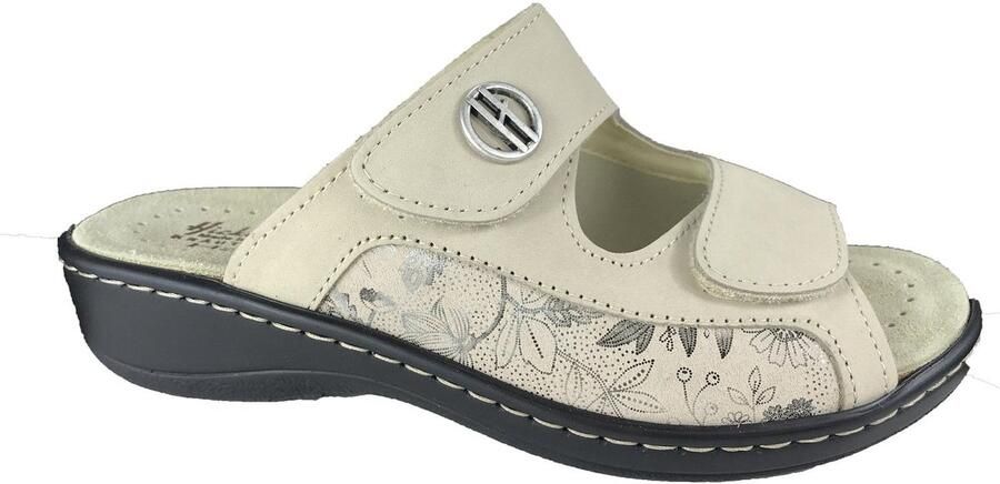 Hickersberger 2856 beige comfortslipper dames Hallux & steunzolen Bonne Shoe