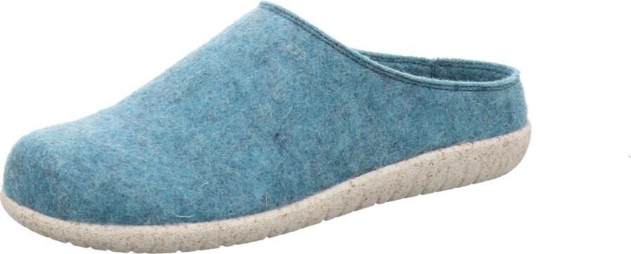 Hickersberger 3810 Filz Pantolette türkis dames pantoffels turquoise