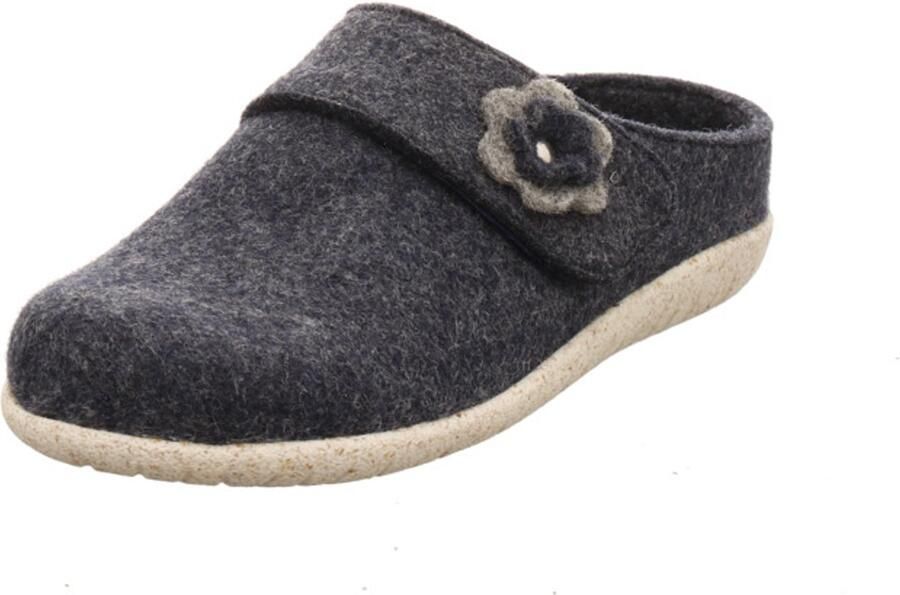 Hickersberger 3811 Filz Pantolette blau dames pantoffels blauw