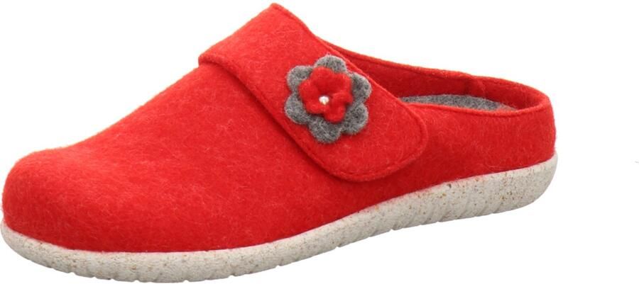 Hickersberger 3811 Filz Pantolette rot dames pantoffels rood