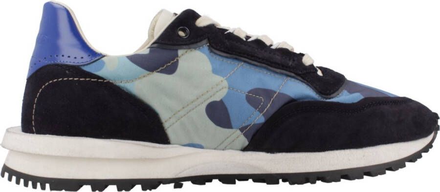 Hidnander Indigo Camo Slip-On Sneakers Blue Heren