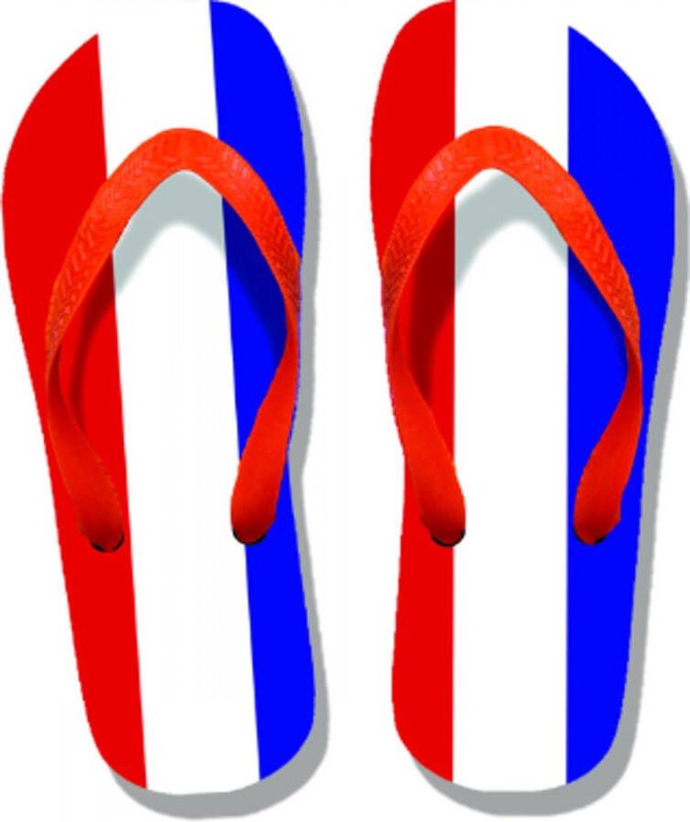 Hidzo Slippers Rood Wit Blauw Oranje Teenslippers