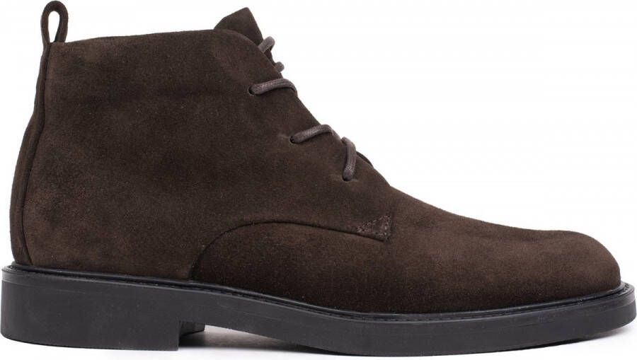 Hinson beatenberg chucka veterboots heren donkerbruin suède
