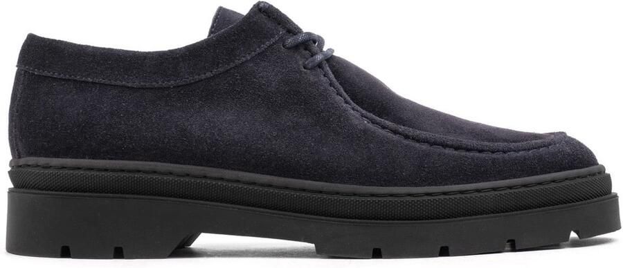 Hinson elon lace moc donkerblauw suède