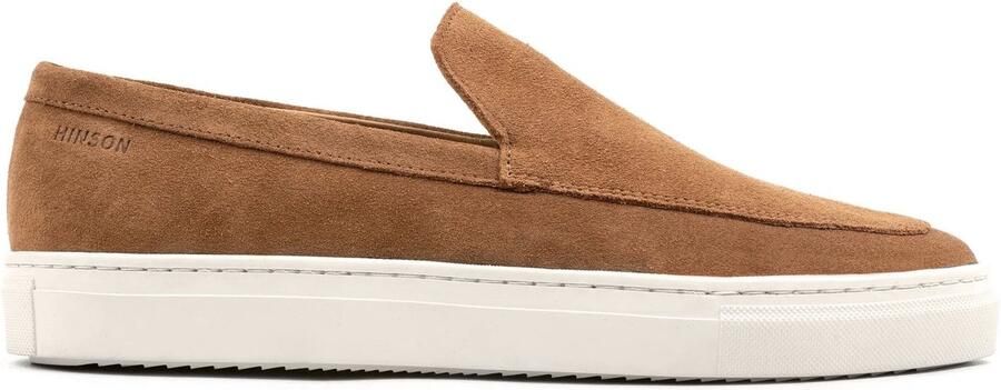 Hinson malton plain loafers heren tan suède