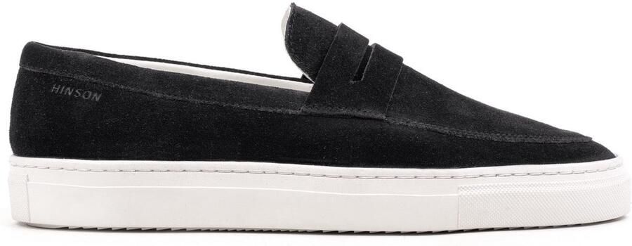 Hinson malton saddle loafers heren zwart suède - Foto 2